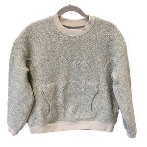 Madewell Top Women's XS Gray Polartec Fleece Crewneck Sweatshirt L9644